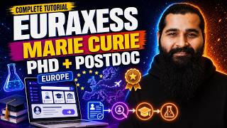 Apply for Marie Curie PhD & PostDoc in Europe 🇪🇺🎓| Complete euraxess.ec.europa.eu Tutorial