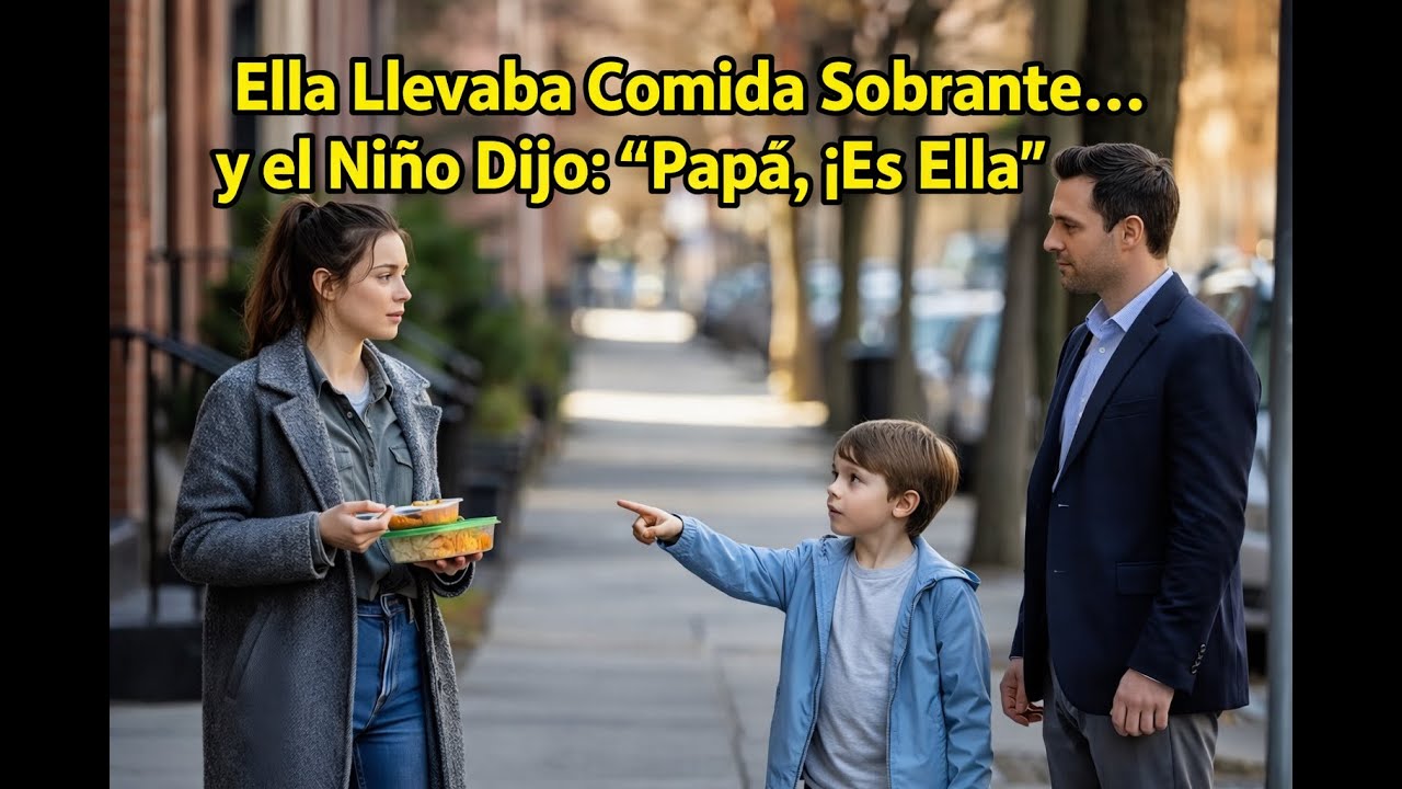 Ella Llevaba Comida Sobrante… y el Niño Dijo: “Papá, Es Ella” 😢