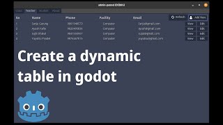 Godot table tutorial