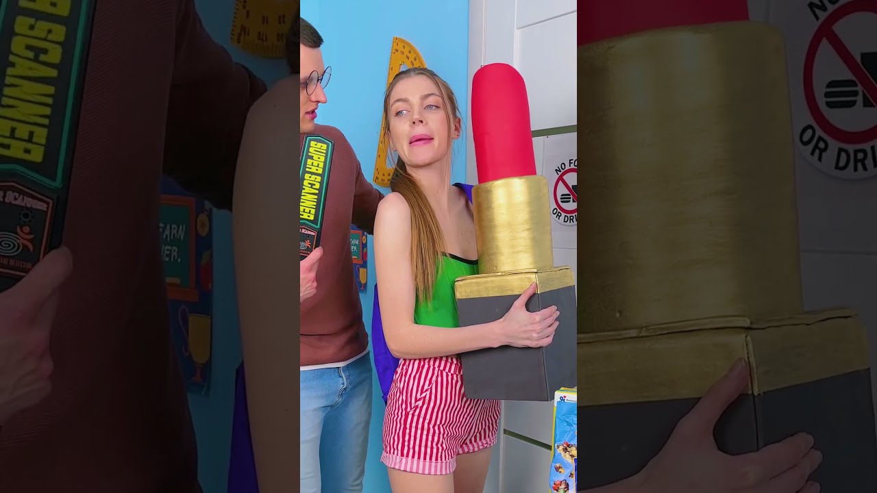 Giant Edible lipstick  Sneak Food Into Class  shorts