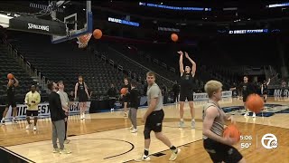 March Madness teams arrive in Detroit