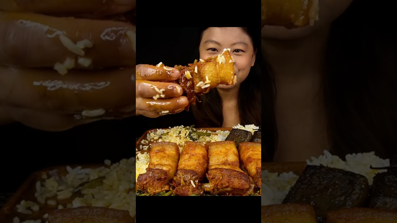 ⁣Fatty Juicey Pork Belly #mukbang #asmreating #asmrfood #asmr #shorts #food #foodie #eatingvideos