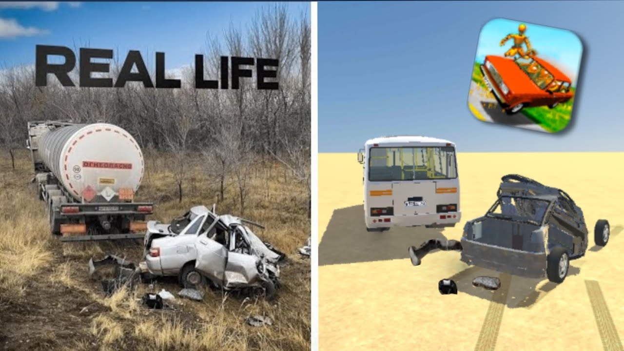 Аварии на реальных событиях в ВАЗ краш тест симулятор 2 #19