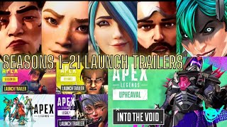 Apex Legends Seasons 1-21 All Cinematic Launch Trailers | Story trailers (HD)