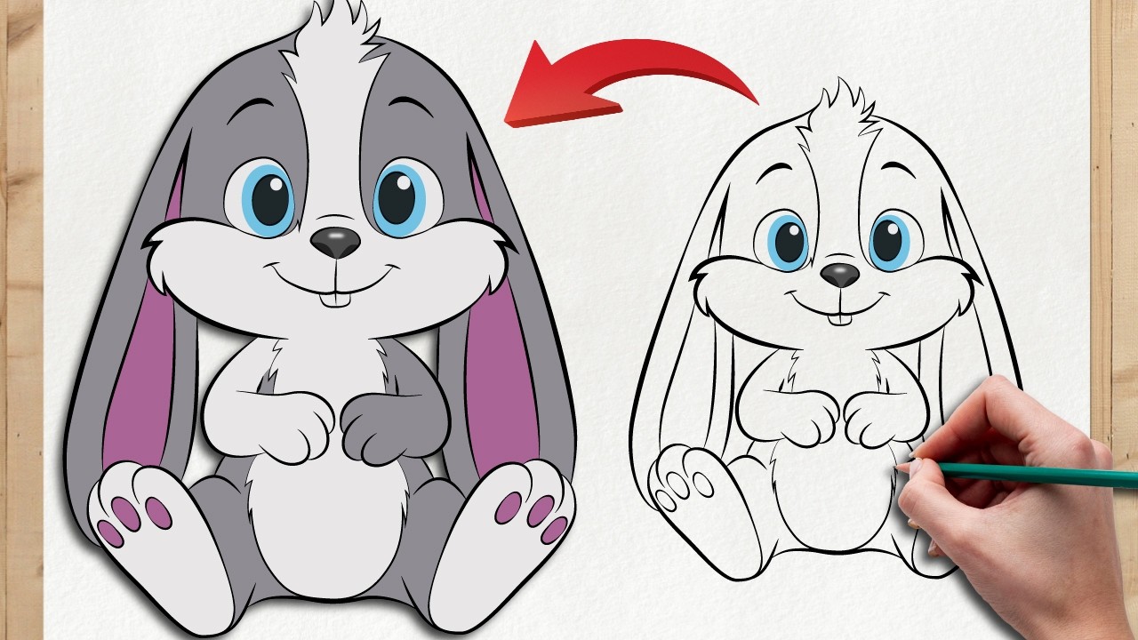 HOW TO DRAW A BUNNY 🐰 | Easy Step-by-Step Drawing for Kids