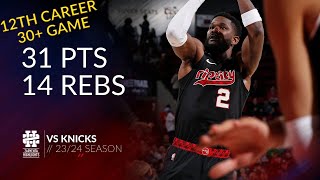 Deandre Ayton 31 pts 14 rebs vs Knicks 23/24 season