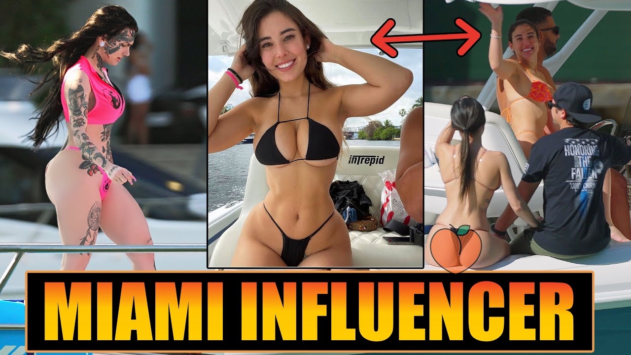 FAMOUS ONLYFANS MODEL! HOT BIKINIS MIAMI RIVER BOAT ZONE YouTube