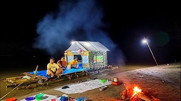diguyur hujan deras, berpetualang menyusuri sungai, tidur nyenyak sampai pagi, relaxing rain sound