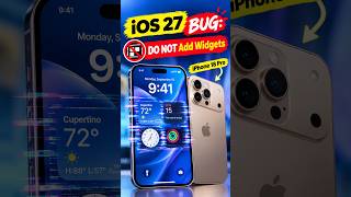 iOS 27 BUG? iPhone 18 Pro Glitch! 🚨 DO NOT Add Widgets in iOS 27 #Shorts