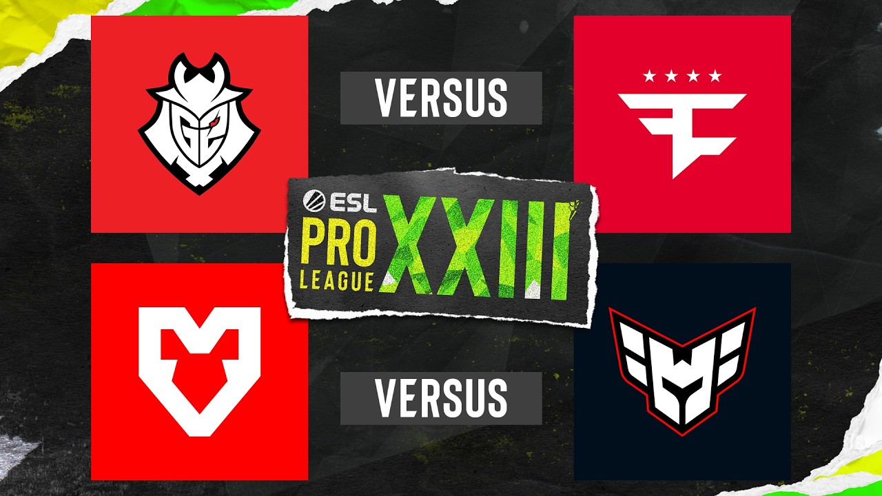 ESL PRO LEAGUE SEASON 23 - STAGE 1 - G2 Esports vs FaZe Clan | MOUZ vs HEROIC