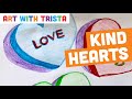 Kind hearts drawing tutorial  art with trista