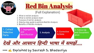 Red Bin Analysis (RBA) - What is Red Bin Analysis and how is it done (Steps, Procedure explained...