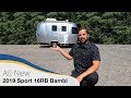 2019 Airstream Sport 16RB Bambi Walk Through Travel Trailer Small Light Weight Caravan Camper