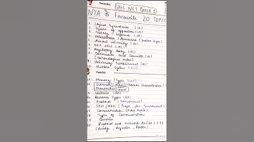NTA UGC NET Paper 1: 20 Most Repeated Topics #ugcnet #study #paper1ugcnet #jrf2025 #handwrittennotes