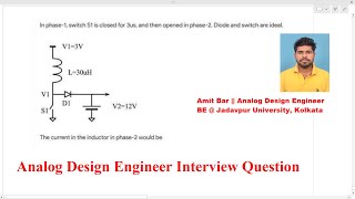 Analog design interview/screening test question || Amit Bar