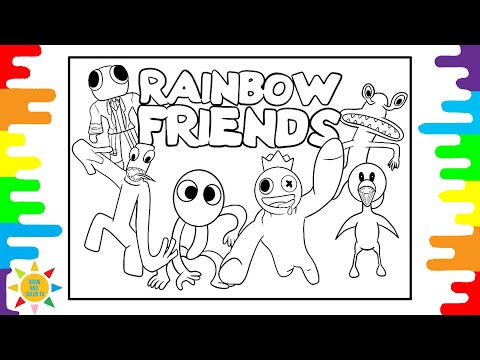 Green Attacking Rainbow Friends Roblox Coloring Page in 2023