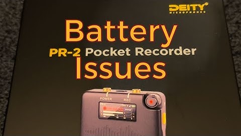 Deity PR2 Pocket Recorder Battery Issue