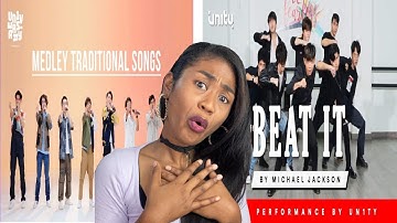 Indonesian Traditional Songs - A Medley by UN1TY & Beat It - Michael Jackson | Reaction