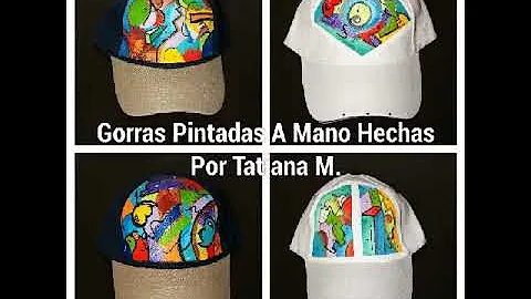 Gorras o intadas a mano por Tatiana Mantilla