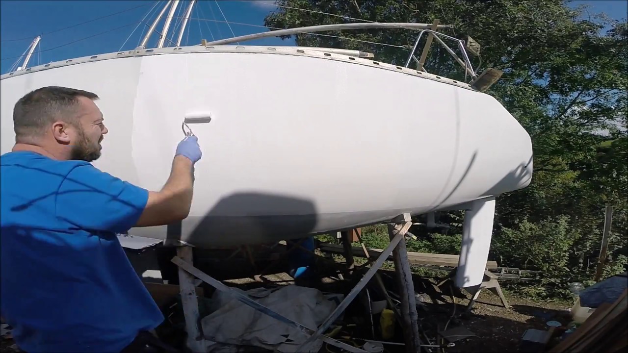 sailboat refit part 6 painting the topcoat