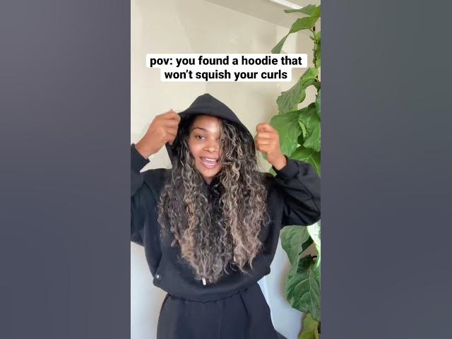 A hoodie for #curlyhair??? #shorts #personalstyle #outfitideas #naturalhair #youtubeblack