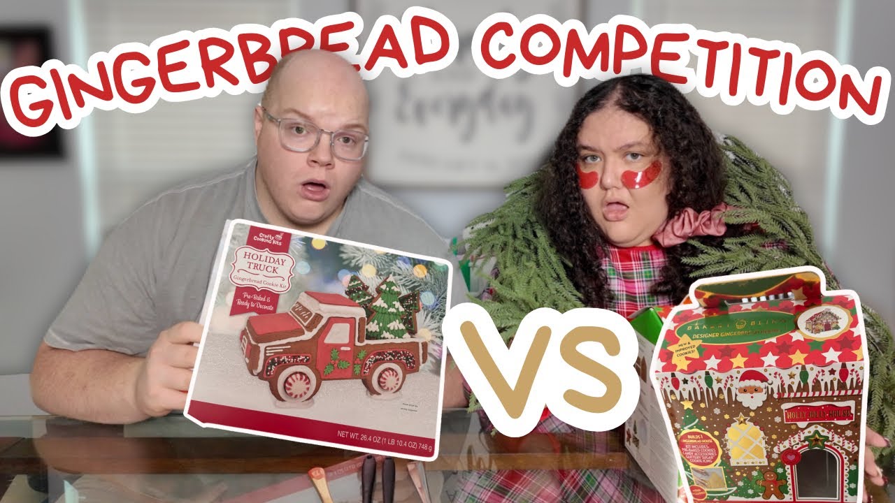 HUSBAND VS WIFE GINGERBREAD COMPETITION *vlogmas day 19*