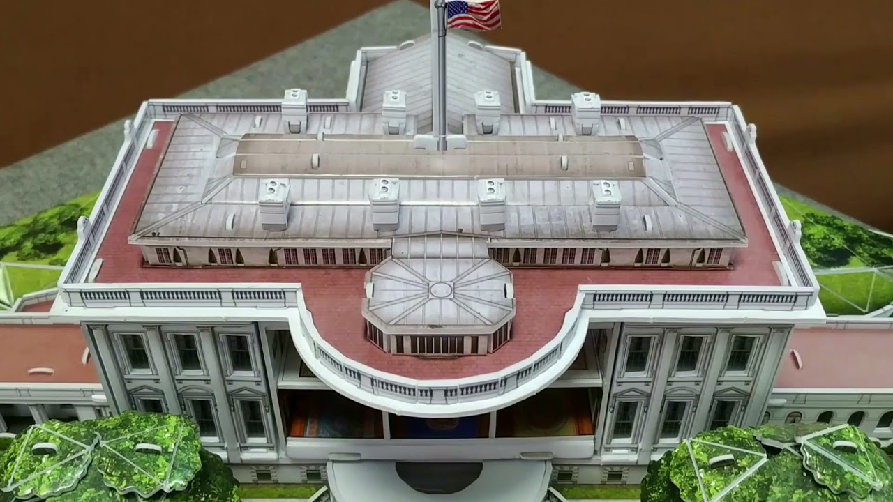 3d Puzzle White House Washington LED CASA BIANCA CUBIC Fun LUCE LIGHT edificio 
