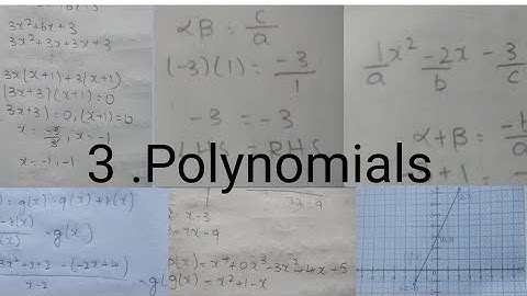 3.Polynomials /10th class Maths 3rd chapter