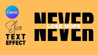 Canva Tutorial :  Slice Text Effect | create a cool slice text effect in Canva ! Wealth