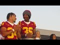 USC Cornerbacks and Safeties were introduced at Salute to Troy