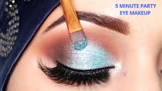 5 Minute Easy Party Makeup  Using Glamourous Face Pallet // Makeup for begginers #look1 Resimi