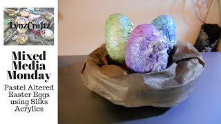 #diy  #mixedmedia  Pastel Altered Easter Eggs step by step #resin  #paperclay Free Tutorial