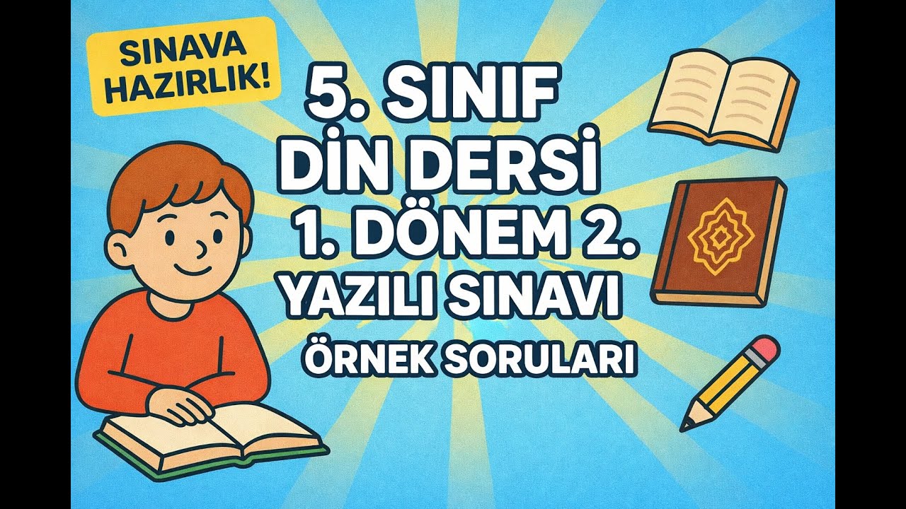 5. Sınıf Din Kültürü 1. Dönem 2. Yazılı Soruları #dinkültürü #sınavsoruları #sınav #sınavlar