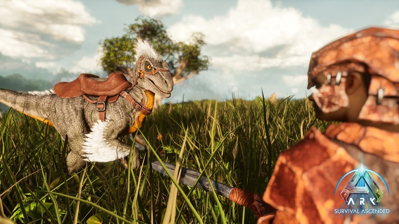 Ark Character Riding Raptor We Tamed A Raptor And It's Great!- ARK Survival Ascended [Episode 2 ...