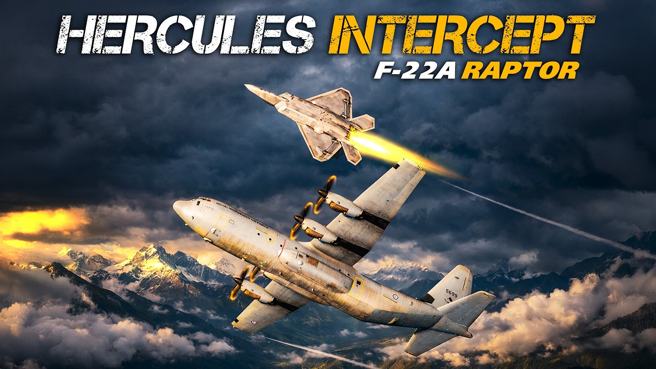 International Incident | F-22 Raptor Rescues C-130 Hercules | Digital Combat Simulator | DCS |