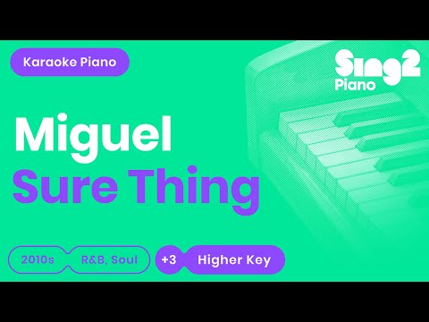 Miguel - Sure Thing (Higher Key) Piano Karaoke