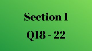 ACER GAMSAT | SECTION 1 | GREEN BOOK | Q 18 - 22