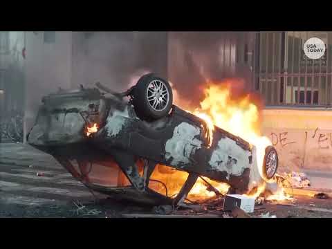 France protests in Paris & Lille see riot police clashes, fires burn, shops looted in day of unrest