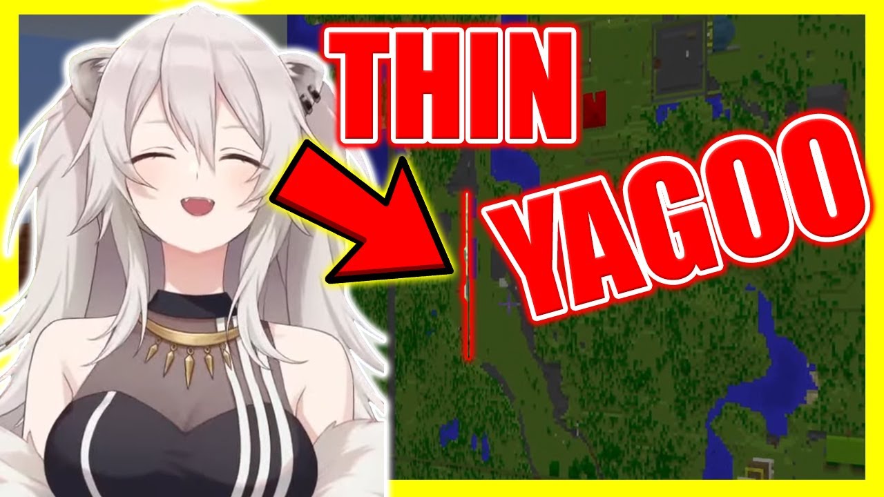 【ENG Sub】Botan Can't Stop Laughing At 2D Ultra Thin YAGOO Giant Monument Reaction Minecraft Hololive