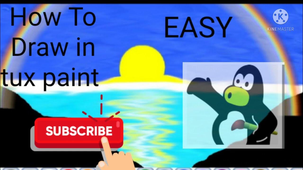 How To draw a realistic scenery in tux paint without using stamps with easy.tuxpaint YouTube