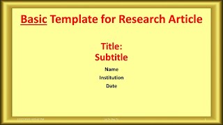 2023 Dr Rey Ty. PPT Basic Blank Template for Presentation of Research Articles v1