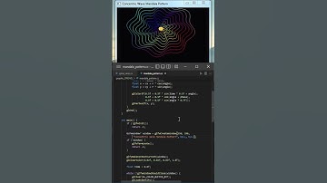 Concentric Wave Mandala Pattern Draw using OpenGL C++ GLFW #cppprogramming#opengl#glfw#mandala