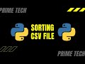 Sorting csv files using python