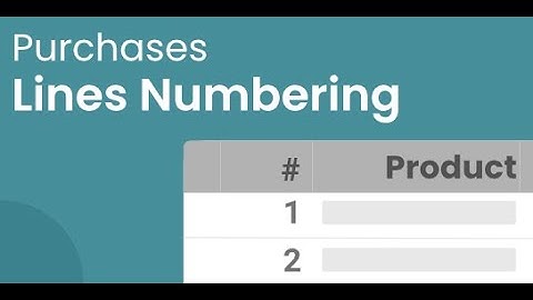 Odoo Apps - Purchases Lines Numbering | Odoo 15