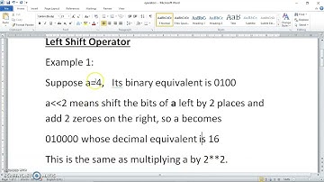 Python Programming 7 Bitwise Operators