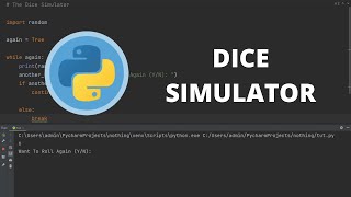 How To Make Dice Simulator | Using Python | Beginner Python Project |