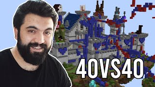 EN İYİ KALE SAVAŞIM OLABİLİR! Minecraft: BED WARS (40vs40)