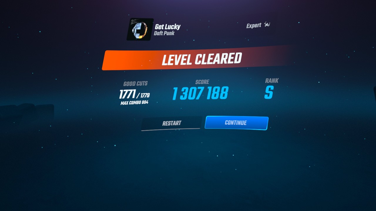 Get lucky beat saber expert