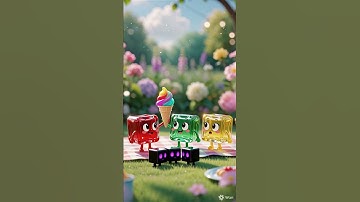 Cubes with cone🍦 ice cream  | Relaxing Loop Animation |  #oddlysatisfying #cubeloopz #cute