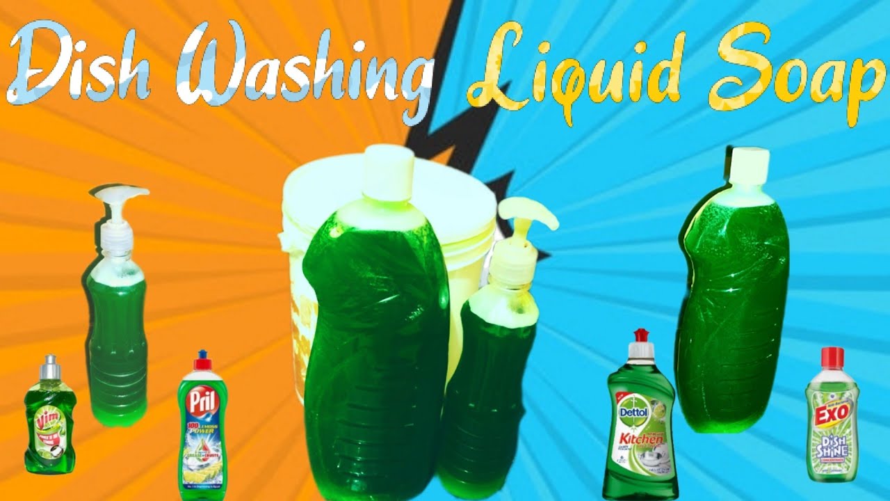 Homemade//liquid//dishwash//soap//making//easy method YouTube